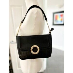 NWOT KARL LAGERFELD PARIS Clarise Croco Shoulder Bag #317